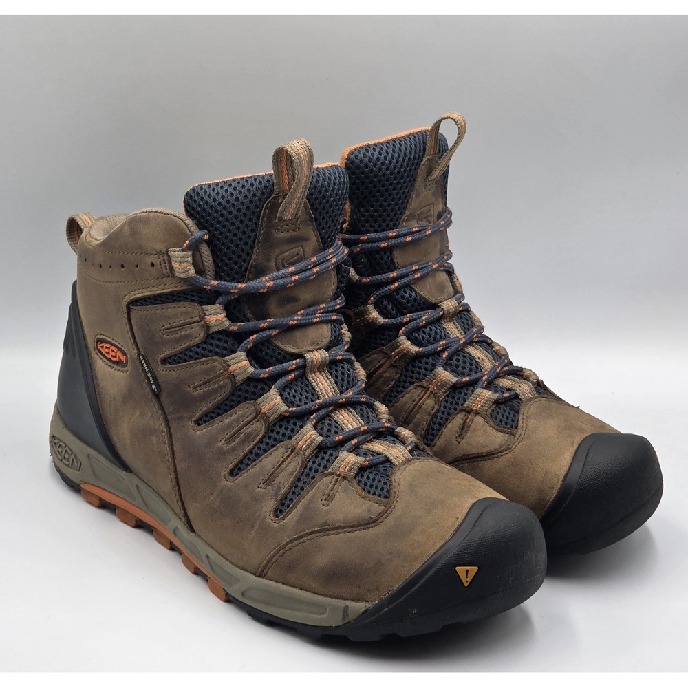 KEEN Bryce Mid Waterproof Brown Nubuck Leather Hiking Boots Men's Size 10